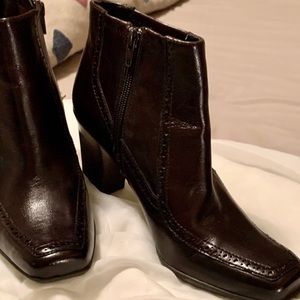 Faux leather boots